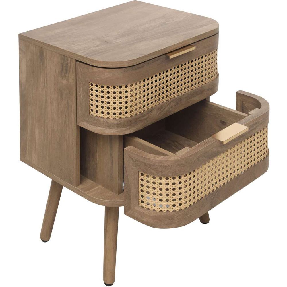 Birlea Noah 2 Drawer Oak Bedside Table 2 Pack Image 4