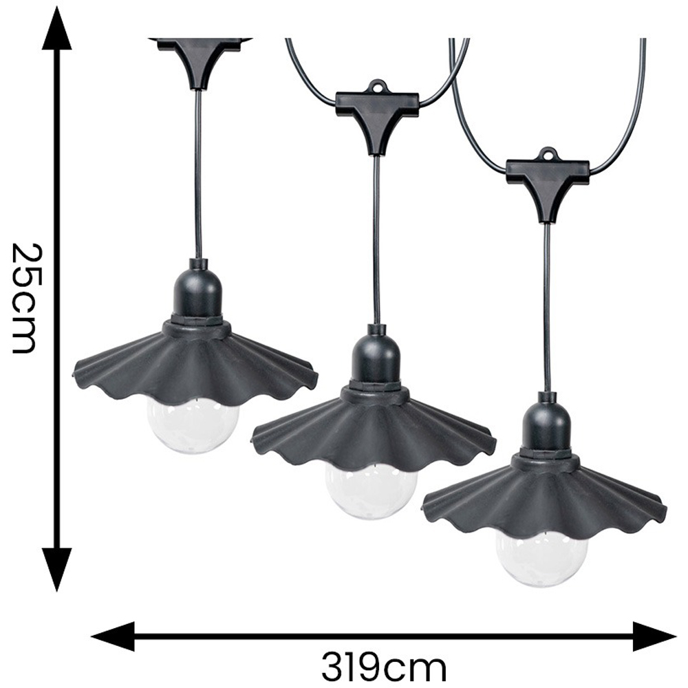 ValueLights Black Pleated Scallop LED Battery Operated Outdoor Garden String Light 6 Pack Image 5