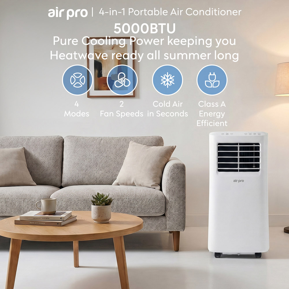 Air Pro 3-in-1 White Smart Wi-Fi Portable Air Conditioner 5000 BTU Image 3