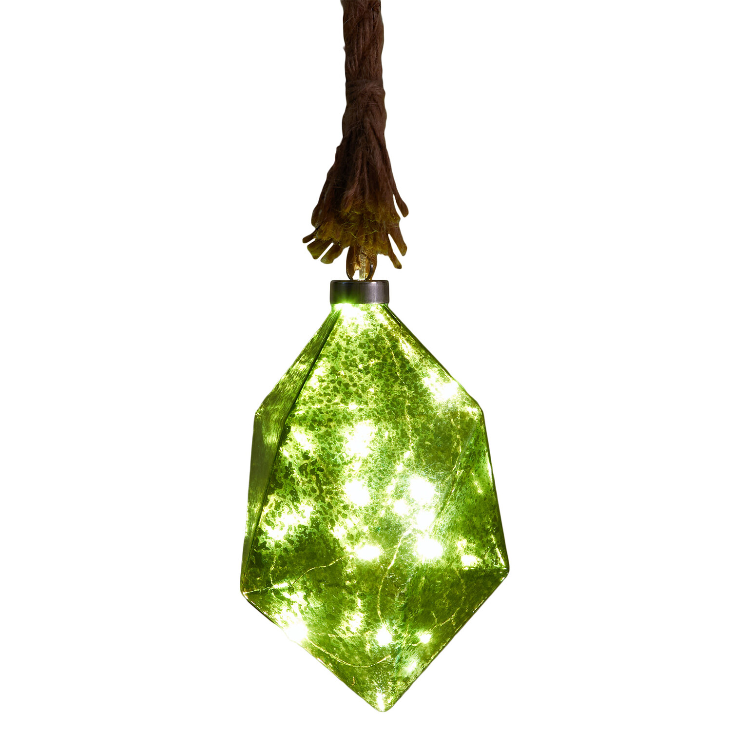 LED Geometric Droplet On Rope Green - Green Image 3