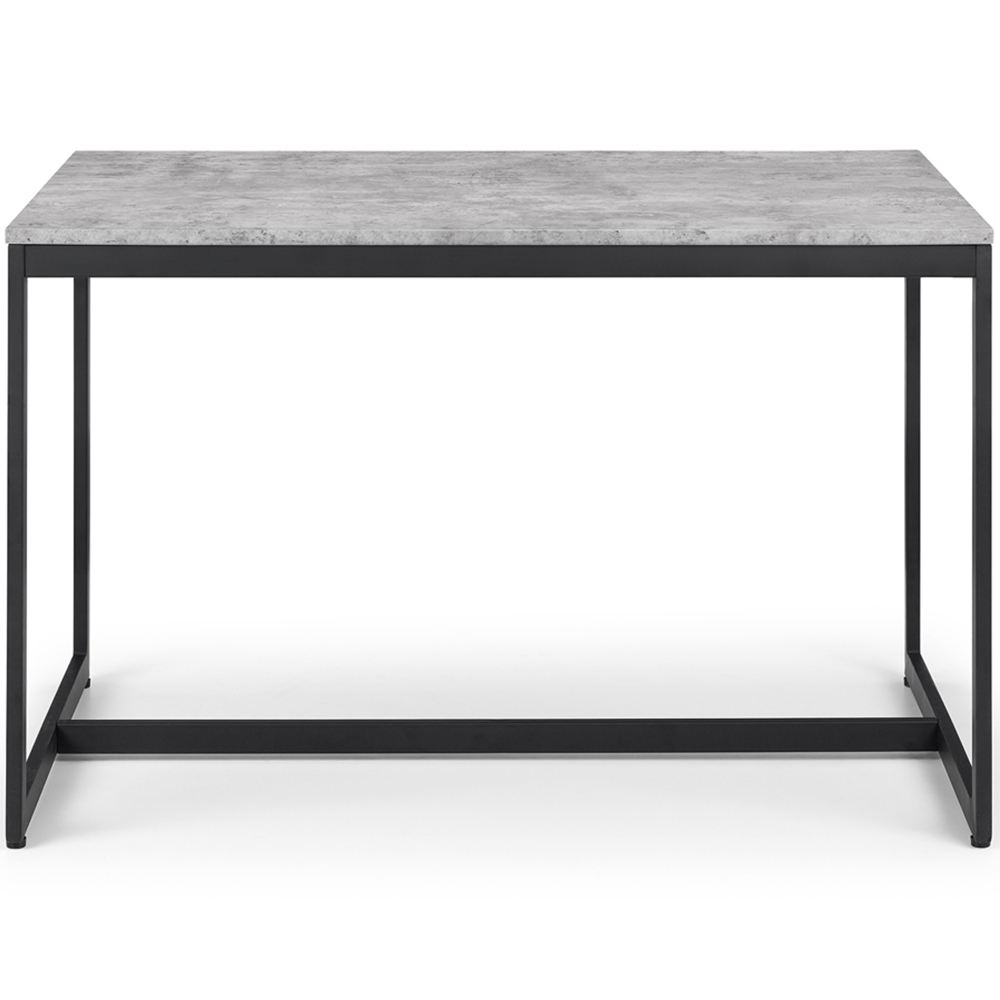 Julian Bowen Staten Kari Concrete Effect 4 Seater Dining Set Black Image 4