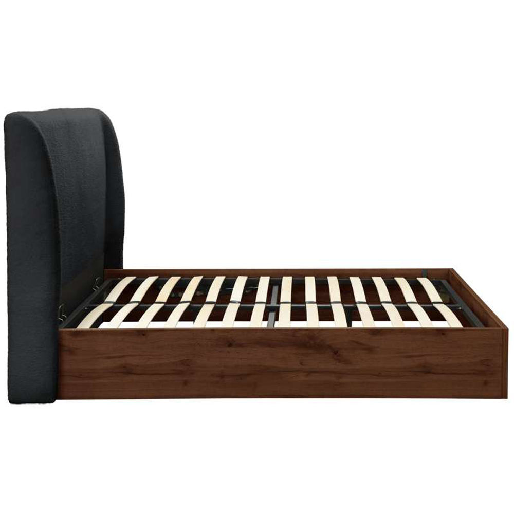 Birlea Halfden King Size Ottoman Bed with Boucle Winged Headboard Image 4