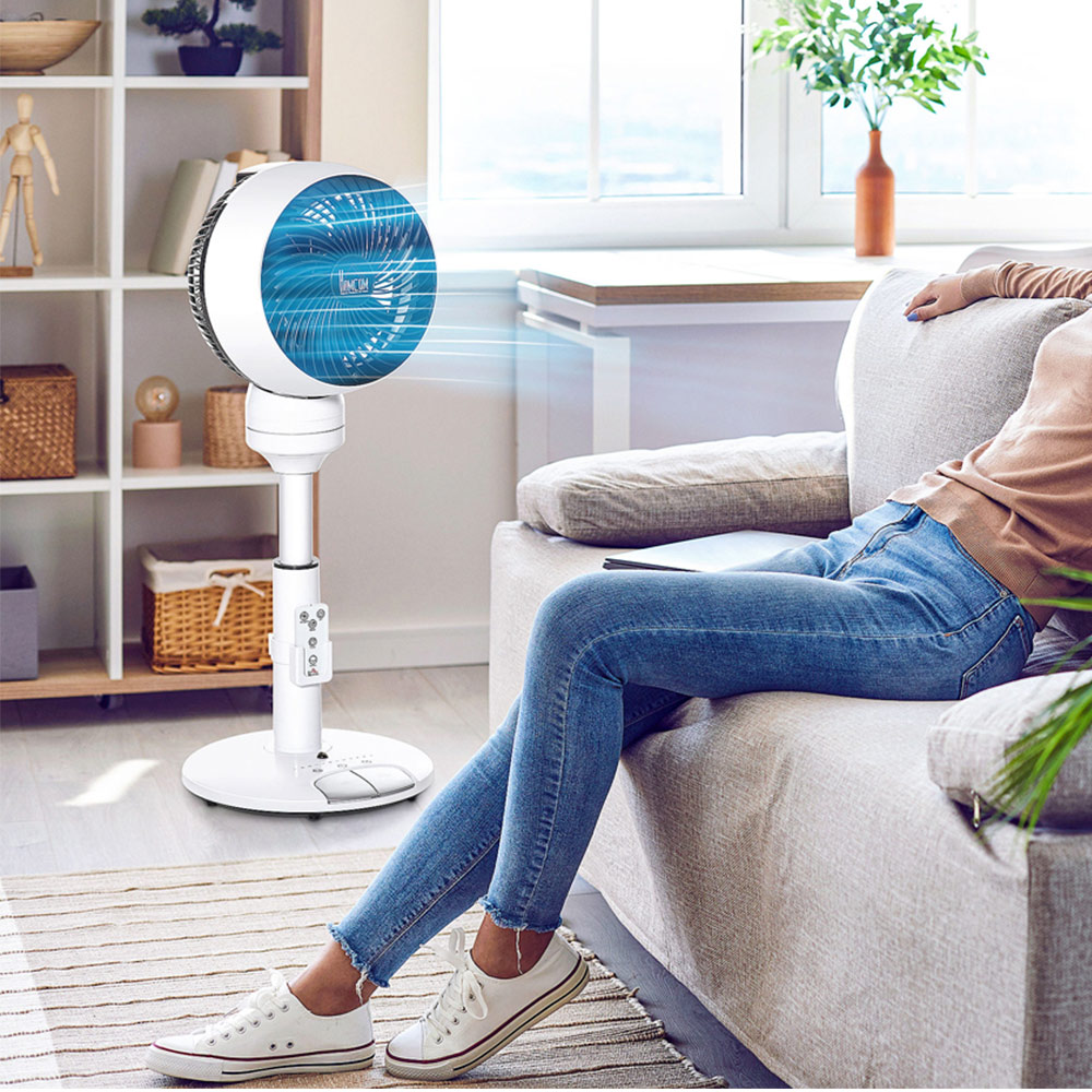 HOMCOM Black Pedestal Fan 28 inch Image 2