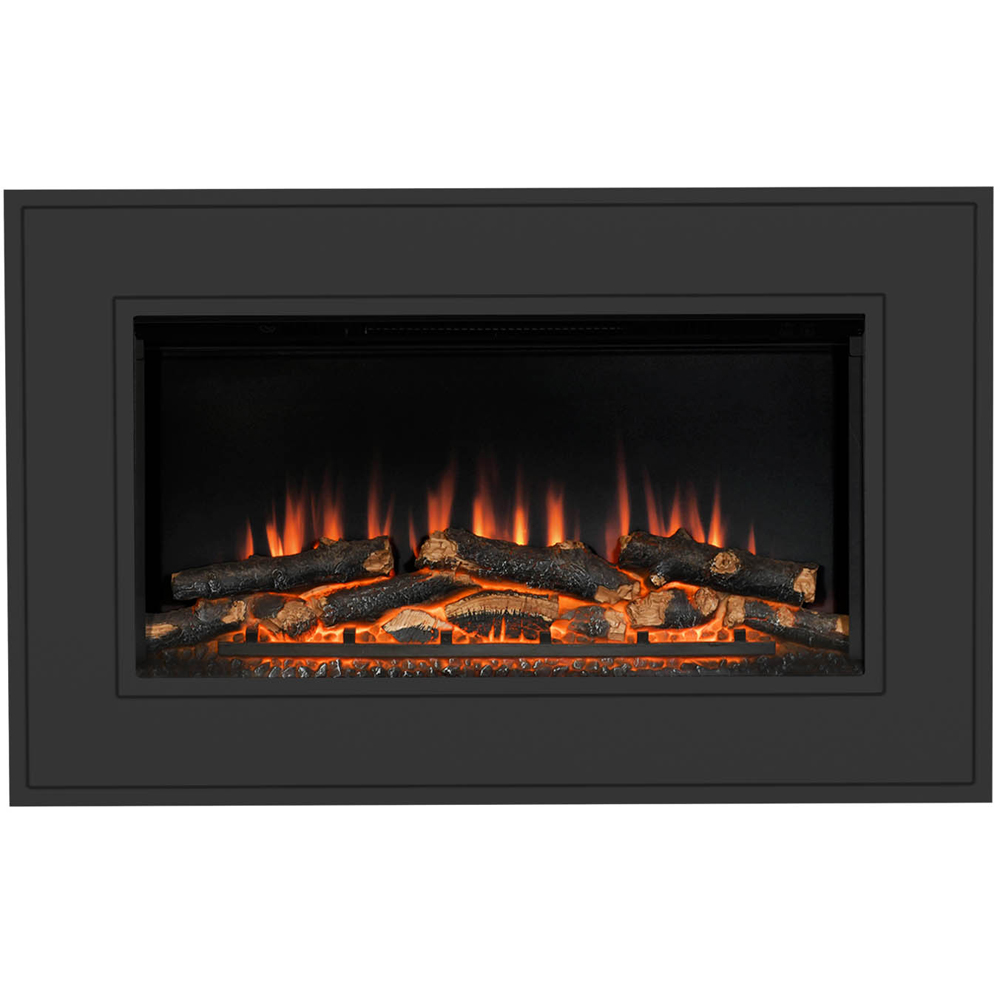 Be Modern Albali Anthracite Timber Wall Hung Electric Fireplace 38 inch Image 3