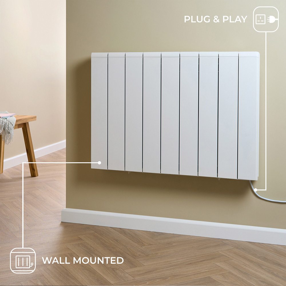 Adam Samson White Dual Heating Smart Electric Radiator 2000W Image 6