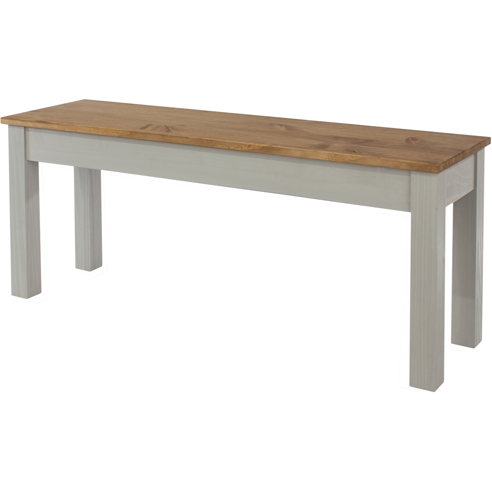 Core Products Corona Linea 4 Seater Dining Table Bench Set Grey Image 3