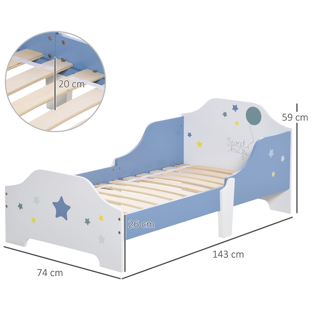 Playful Haven Single Blue Toddler Bed Image 7