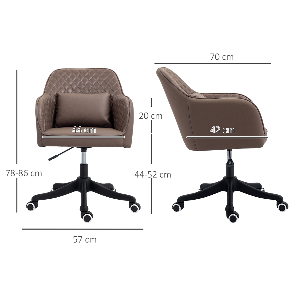 Portland Brown Rechargeable Vibration Massage Office Chair Image 9