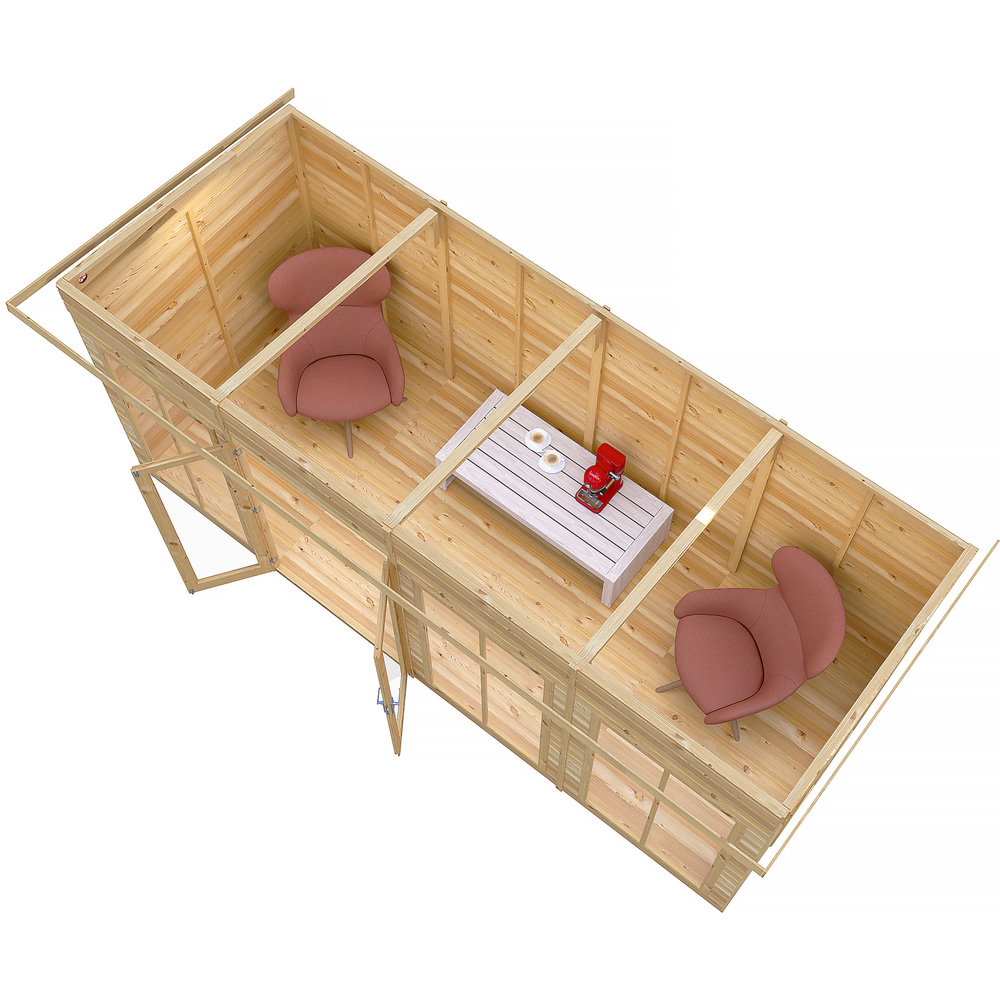 Shire Lela 16 x 6ft Double Door Summerhouse Image 3