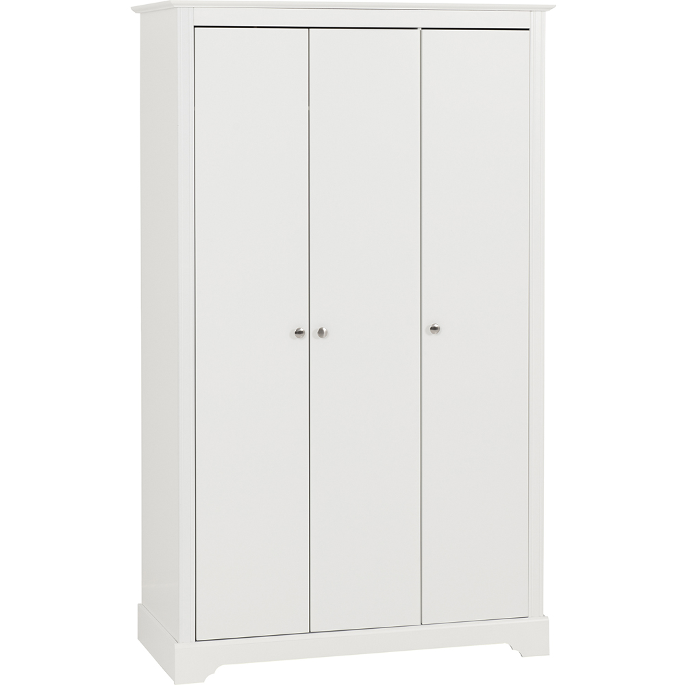 Seconique Stratford 3 Door White Wardrobe Image 2