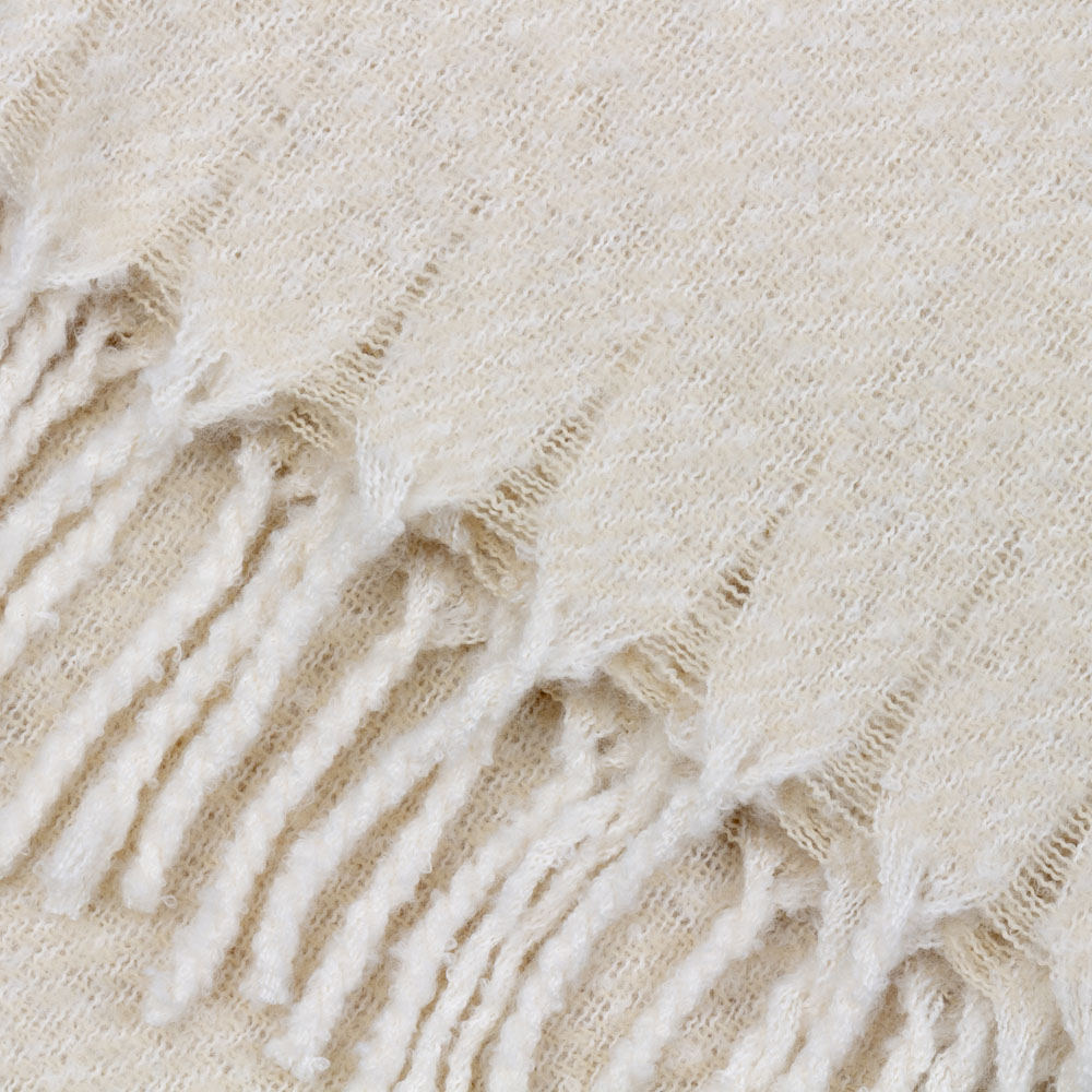 Wylder Isla Cream Nature Woven Tasselled Throw 130 x 180cm Image 3