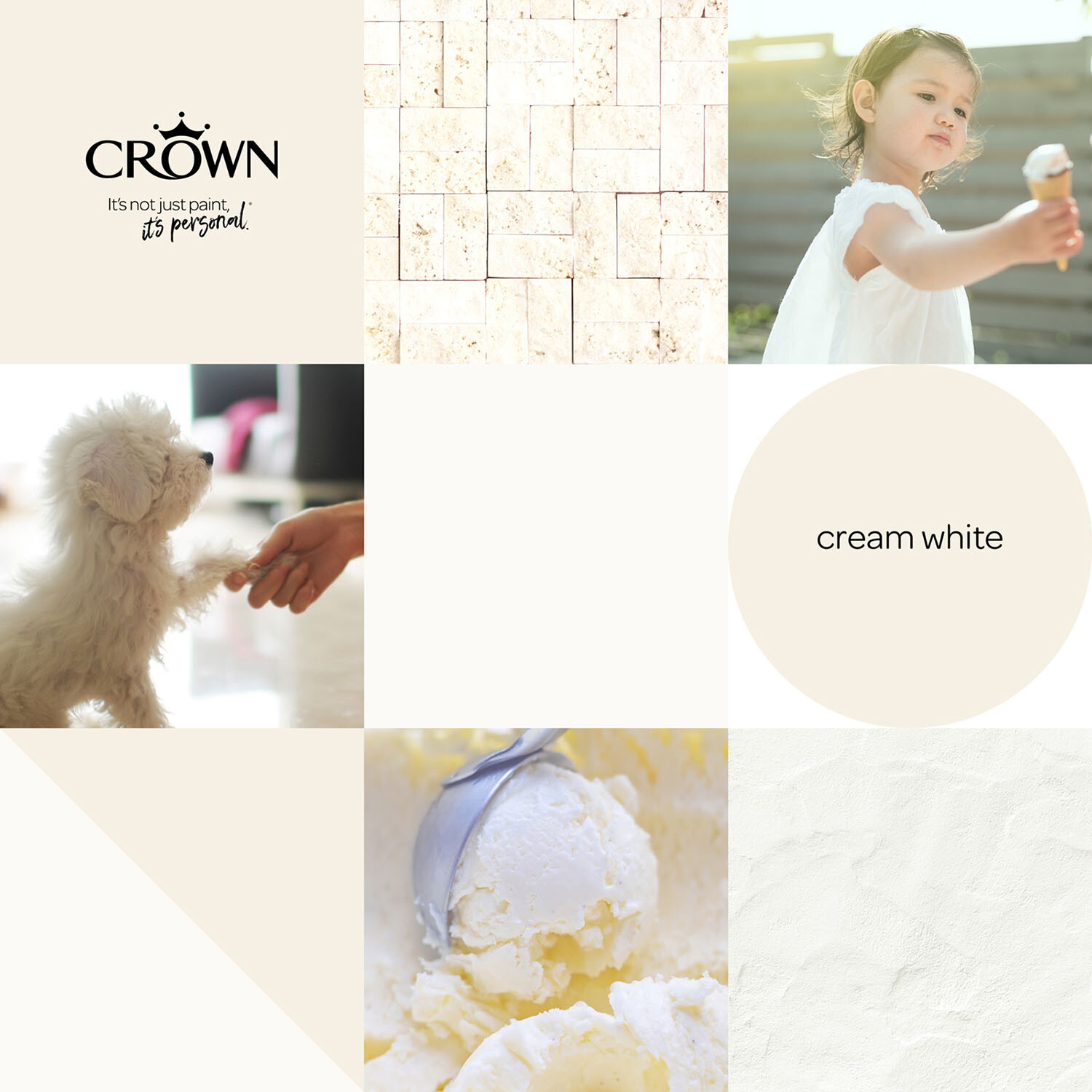 Crown Matt Emulsion Paint 5L - Cream White Image 6