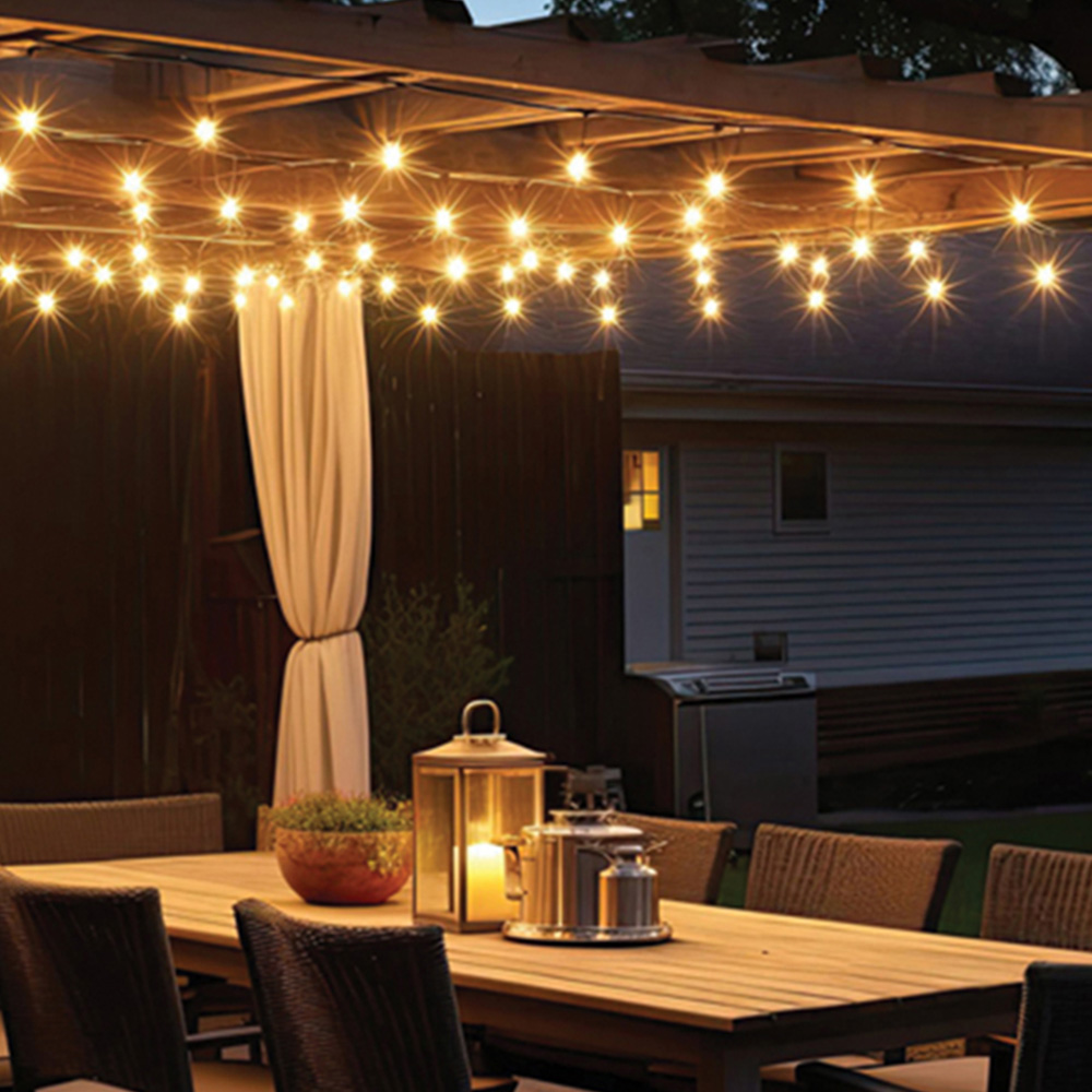 Eagle Connect Warm White LED Black String Light 65m Image 4