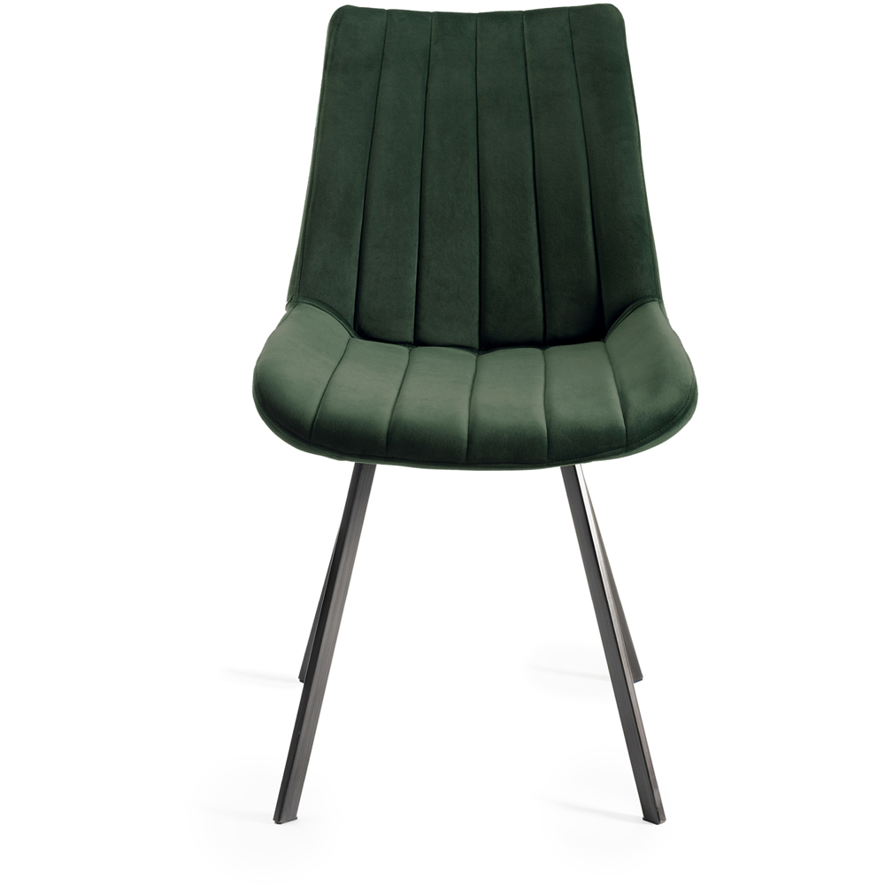 Bentley Designs Fontana Green Velvet Fabric Upholstered Chair Image 3