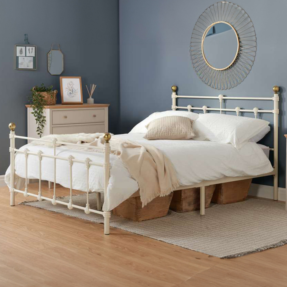 Atlas Small Double Cream Bed Image 1
