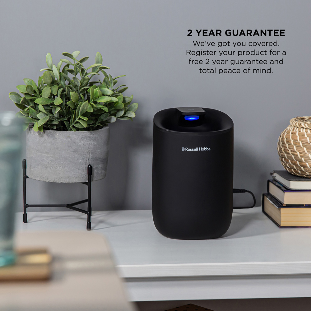 Russell Hobbs Black Mini Compact Dehumidifier 300ml Image 5