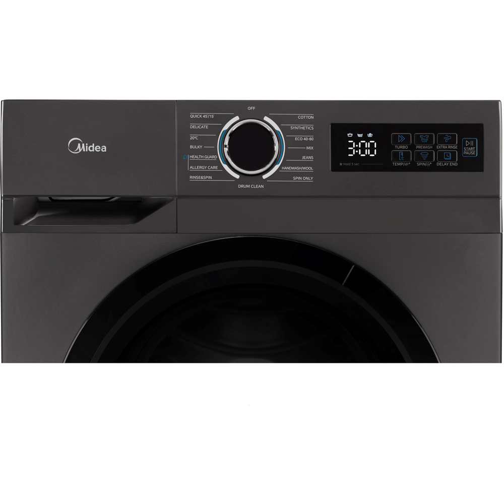 Midea MF110W90BA10/T 9kg Graphite Freestanding Washing Machine Image 5