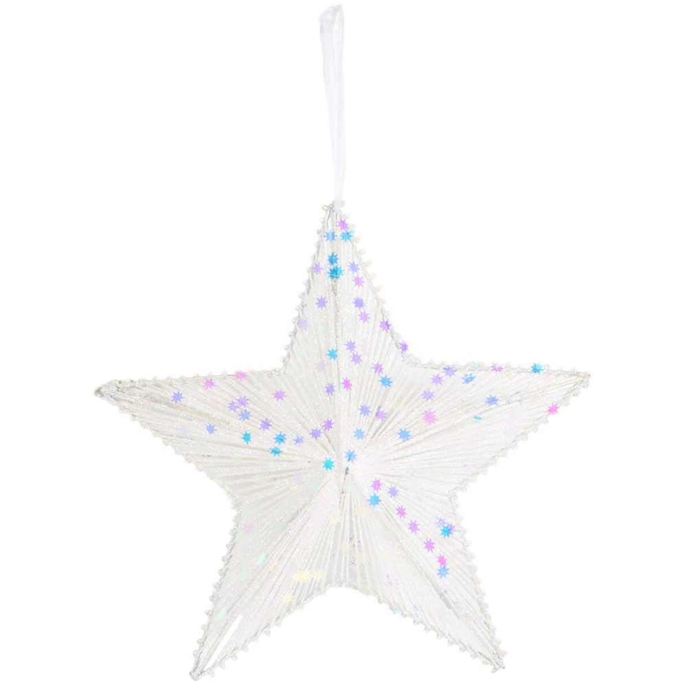 Sequin StarSilver and White Image 4