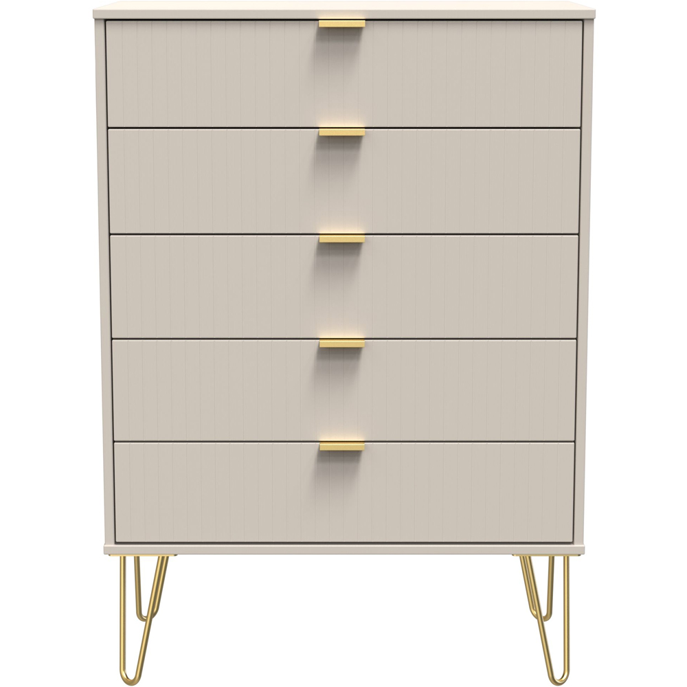Crowndale Linear 5 Drawer Kashmir Matt Wide Chest of Drawers Ready Assembled Image 3