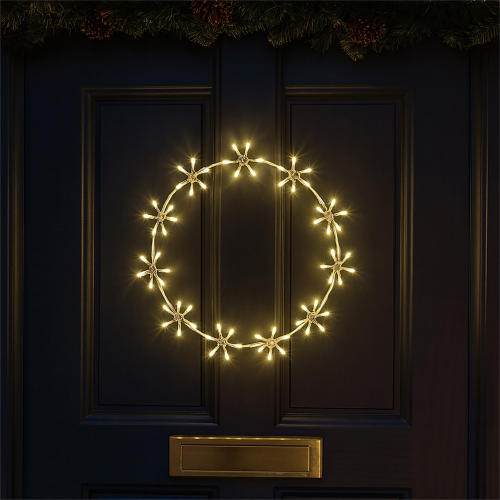 Xmas Haus 78 Warm White LED Metal Ring Light 44cm Image 2