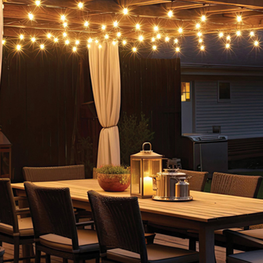 Eagle Connect Warm White LED Black String Light 25m Image 4