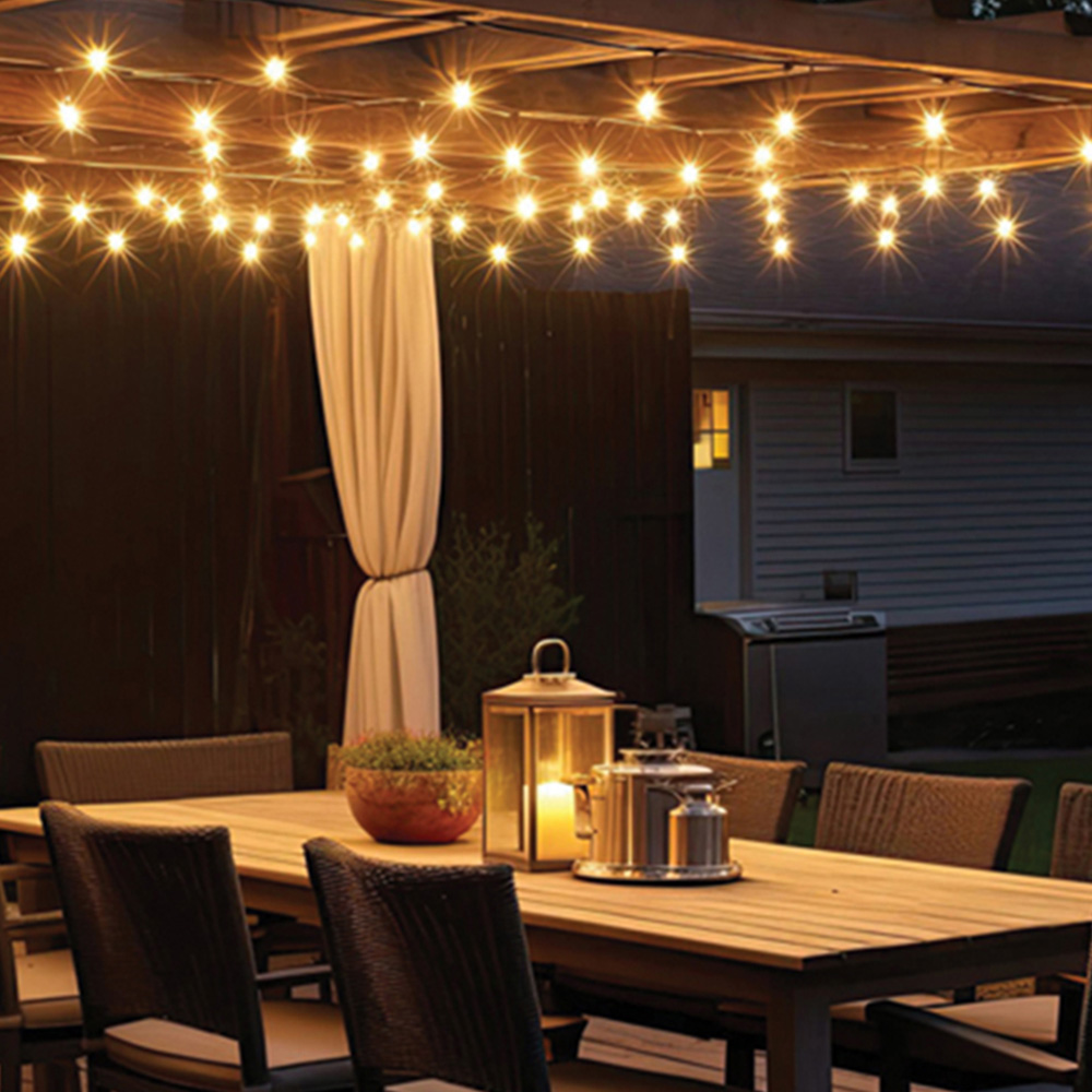 Eagle Connect Warm White LED Black String Light 40m Image 4