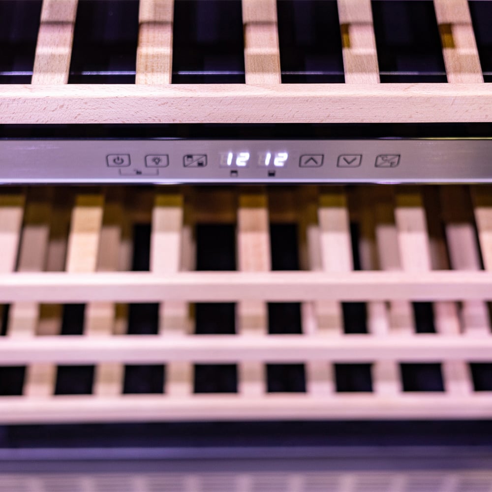 Kaiser Art Deco Anthracite Black 46 Bottle Wine Cooler Image 6