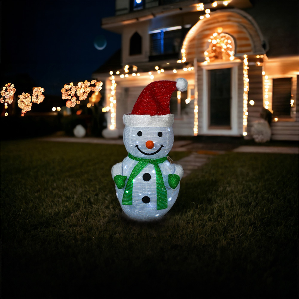 St Helens LED Multicolour Light Up Snowman 70cm Image 4