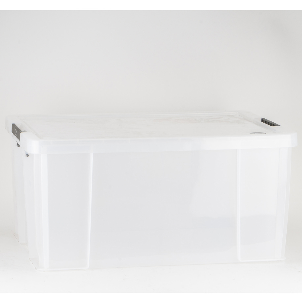 Whitefurze 70L Storage Box with Clip Lock Lid Image 2
