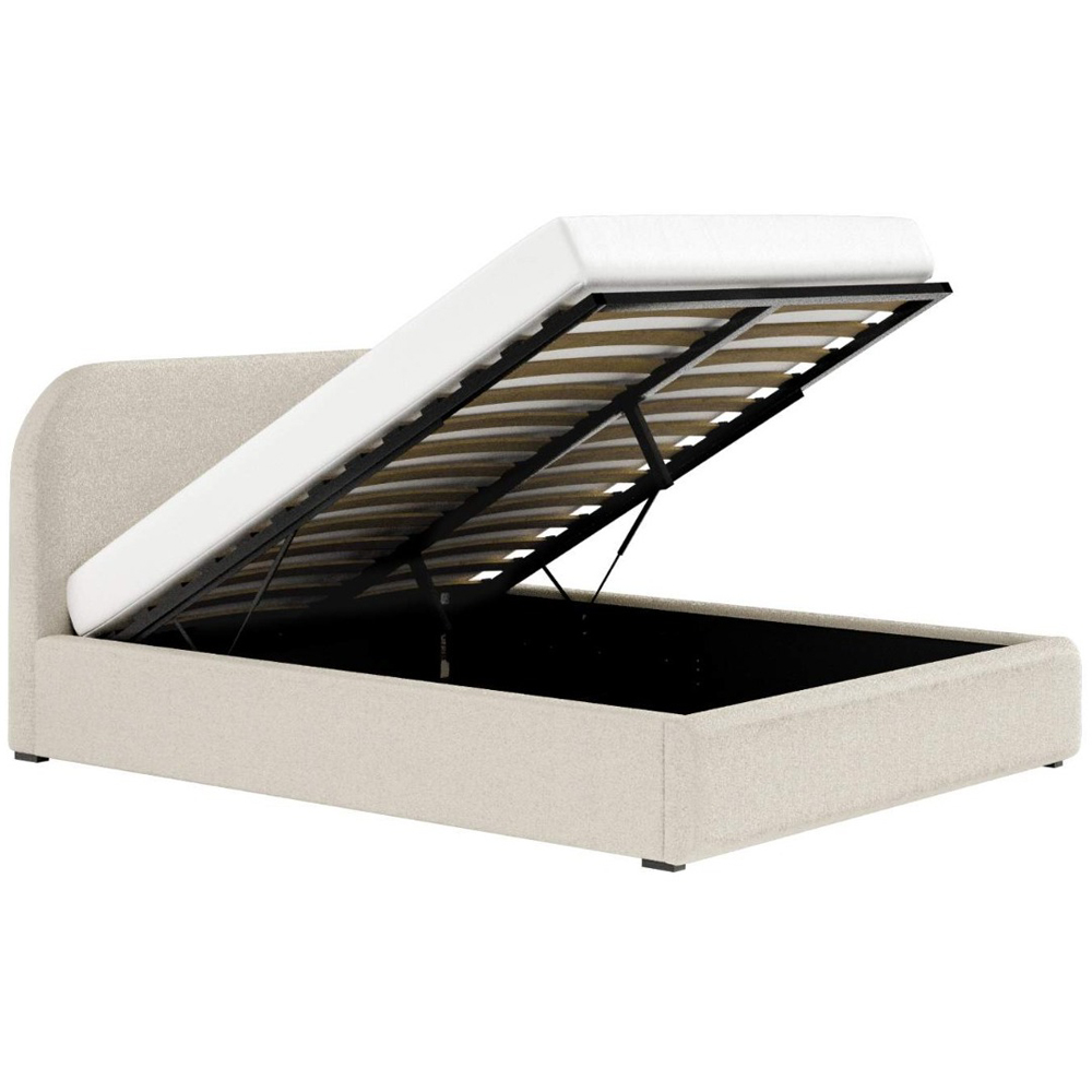 Flair Alba King Size Cream Boucle Ottoman Bed Image 3