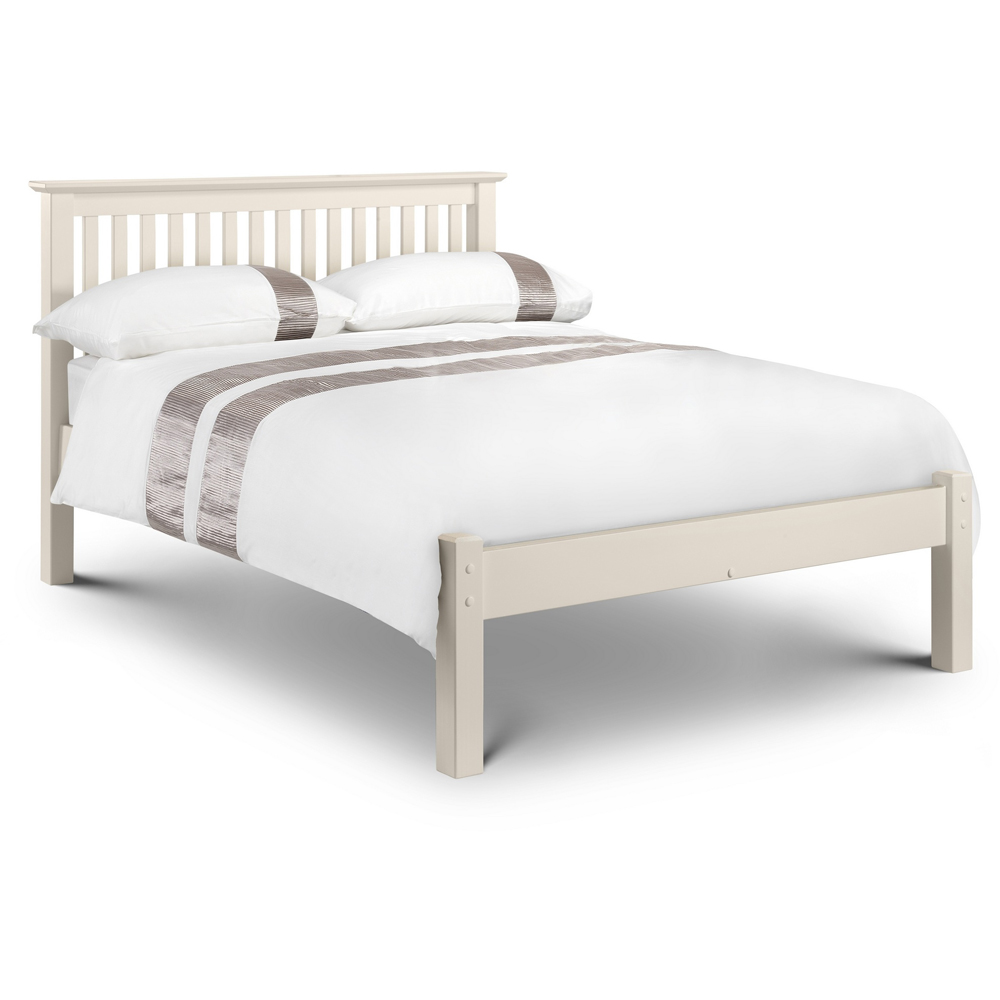 Julian Bowen Barcelona Small Double Stone White Low Foot End Bed Frame Image 2