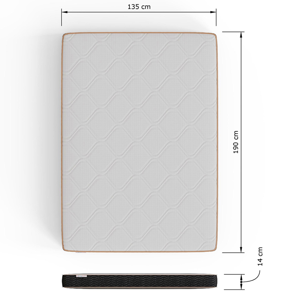 GFW Double Natural Hopsack Fabric End Lift Ottoman Bed with Bonnell Mattress Image 9