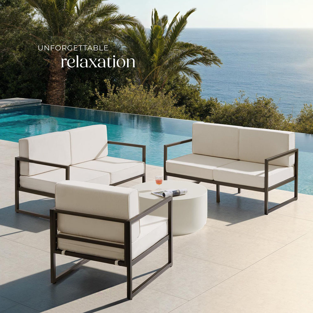 tectake Comosa 5 Seater Garden Sofa Set with Cushion Image 8