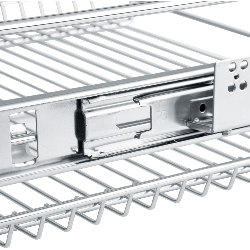 tectake Grey Drawer with Telescopic Drawer Runners 14 x 47 x 44cm Image 6