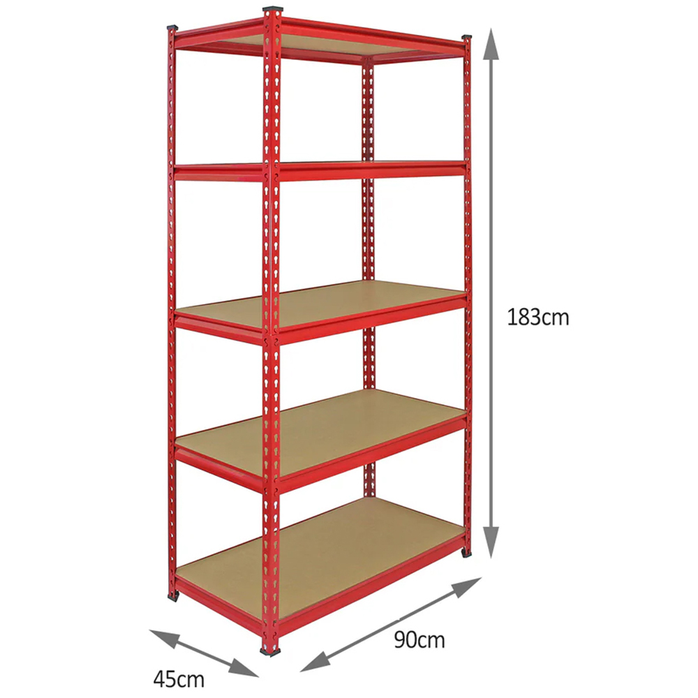 Monster Shop Z-Rax Red Metal Racking Units with Mallet 90cm 10 Pack Image 7