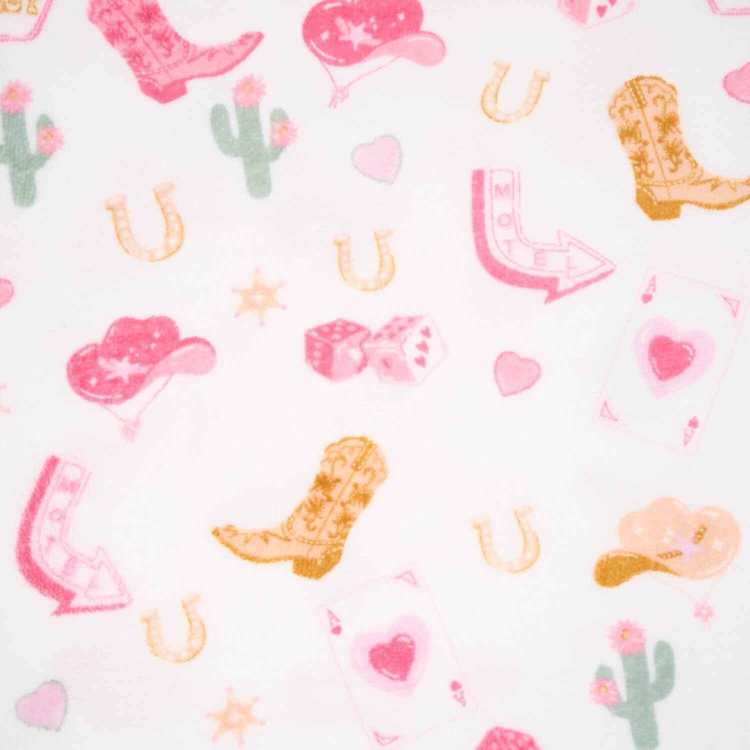 Wild West Printed Throw White Image 3