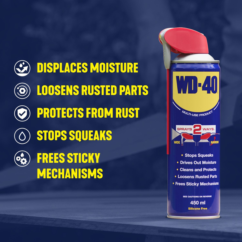 WD-40 Multi-Use Lubricant Smart Straw Spray 450ml 3 Pack Image 5