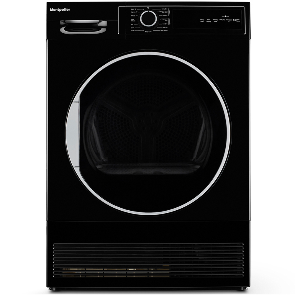 Montpellier MTDC8SDK 8kg Black Condenser Sensor Dry Tumble Dryer Image 3