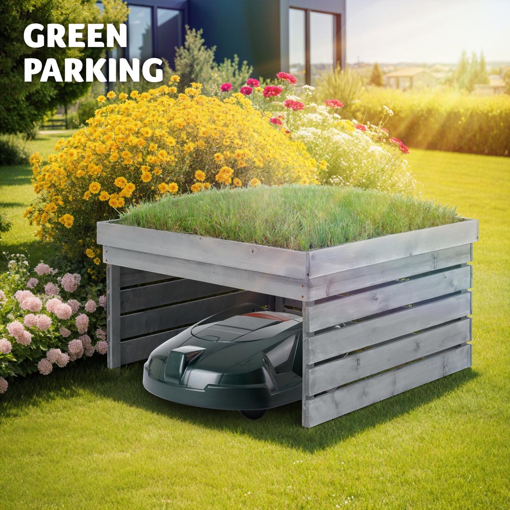 tectake Hortus Robot Lawn Mower Garage Image 7