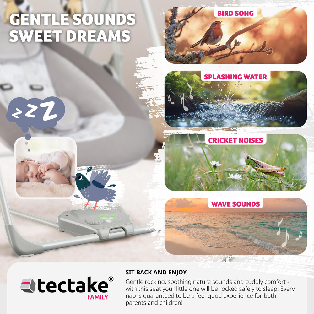 Tectake 5 Speed Adjustable Baby Rocker Image 4