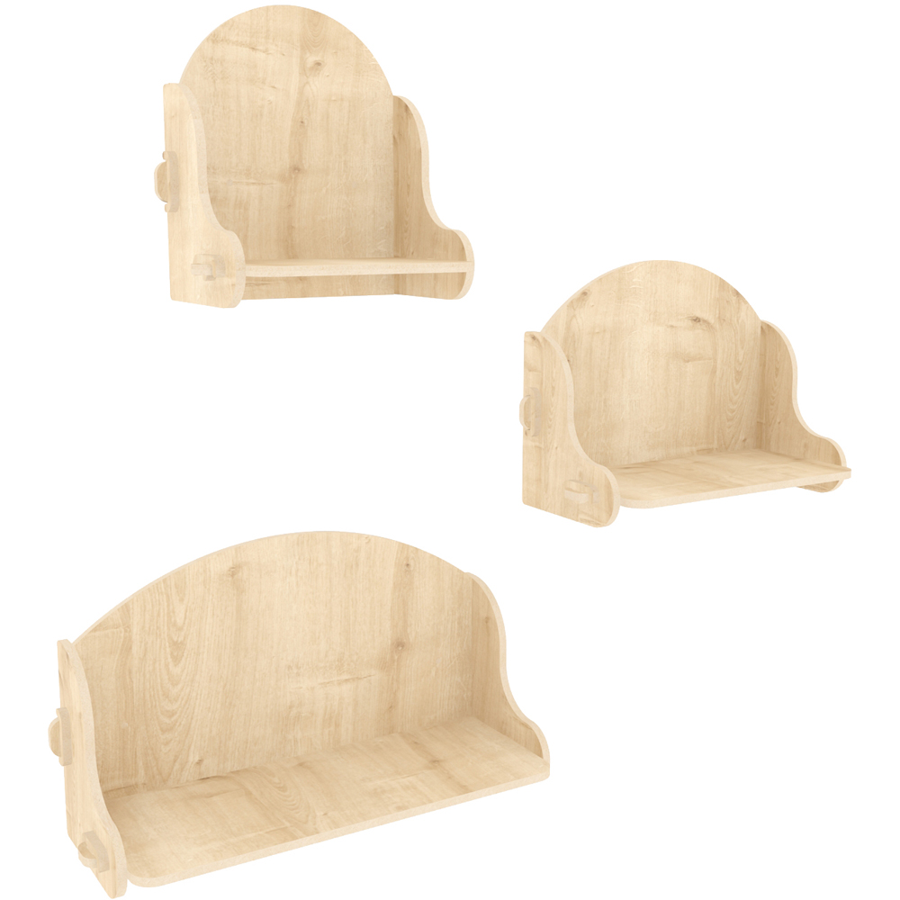 Decorotika Silya Set of 3 Wall Mounted Shelves Image 3