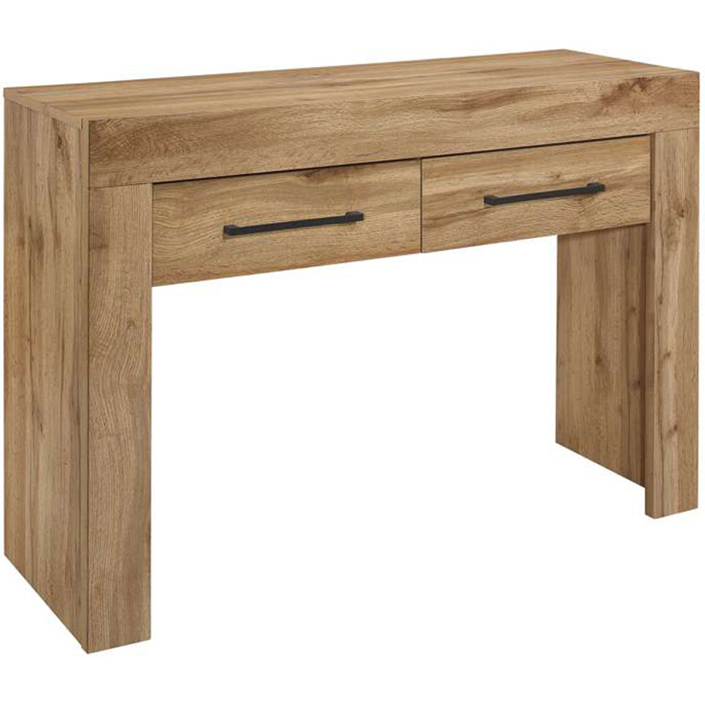 Compton 2 Drawer Oak Console Table Image 2