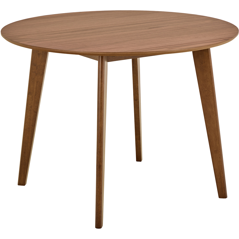 Florence Roxby 4 Seater 120cm Round Dining Table Walnut Image 2