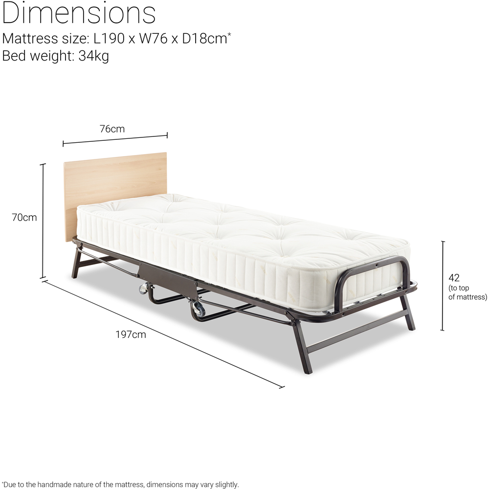Jay-Be Crown Premier Single Folding Bed with Deep Sprung Mattress Image 8