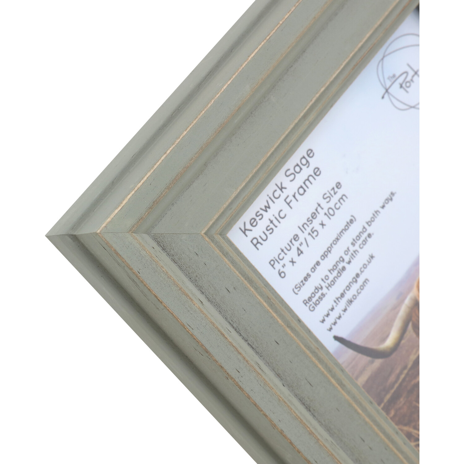 Keswick Sage Rustic Frame - Sage / 6x4in Image 3