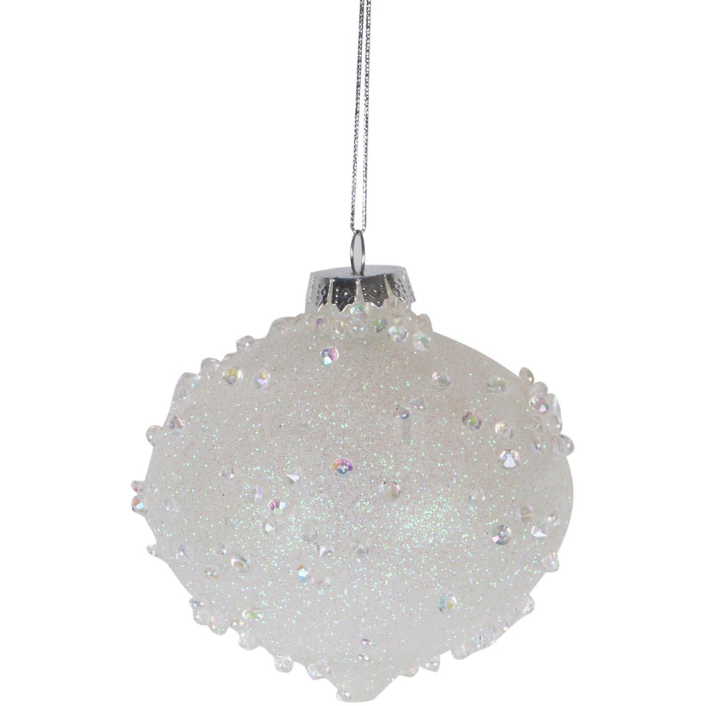 Blush Or White Glitter Bauble Image 2