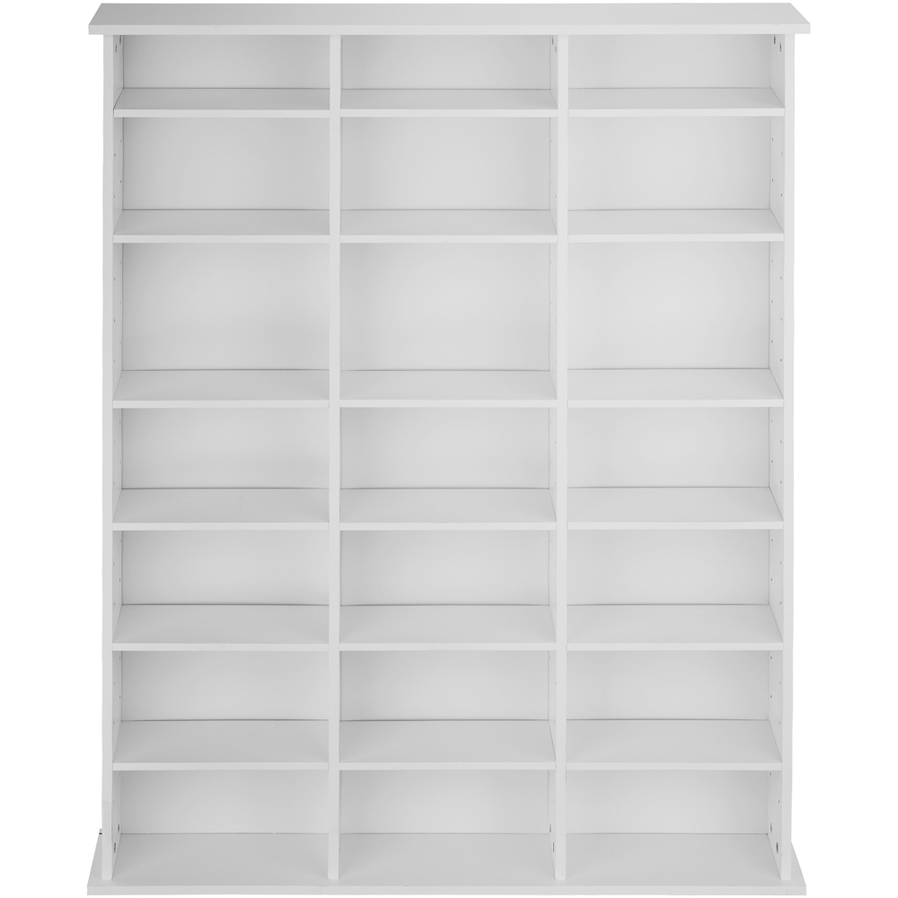 tectake Stevie 21 Compartment White Matt Storage Unit with Adjustable Shelves Image 4