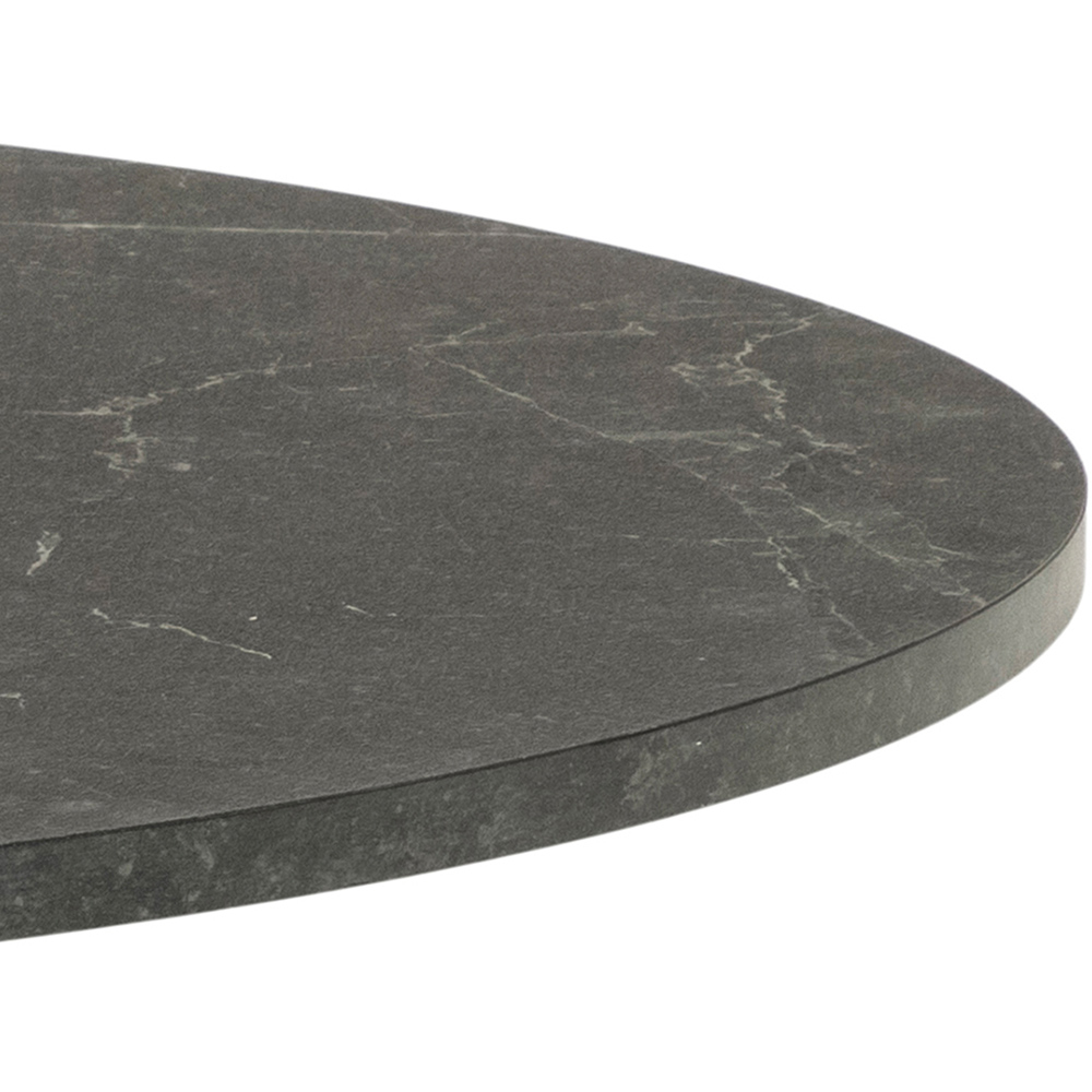Florence Ibiza Round 4 Seater Dining Table Black and Matt Black Image 3
