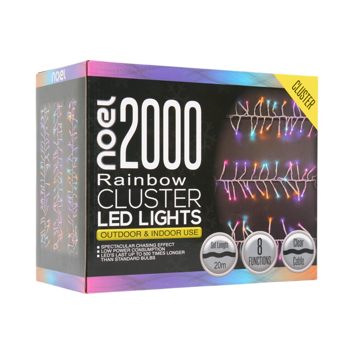 Cluster LED Light Chain Rainbow 2000 Image 3
