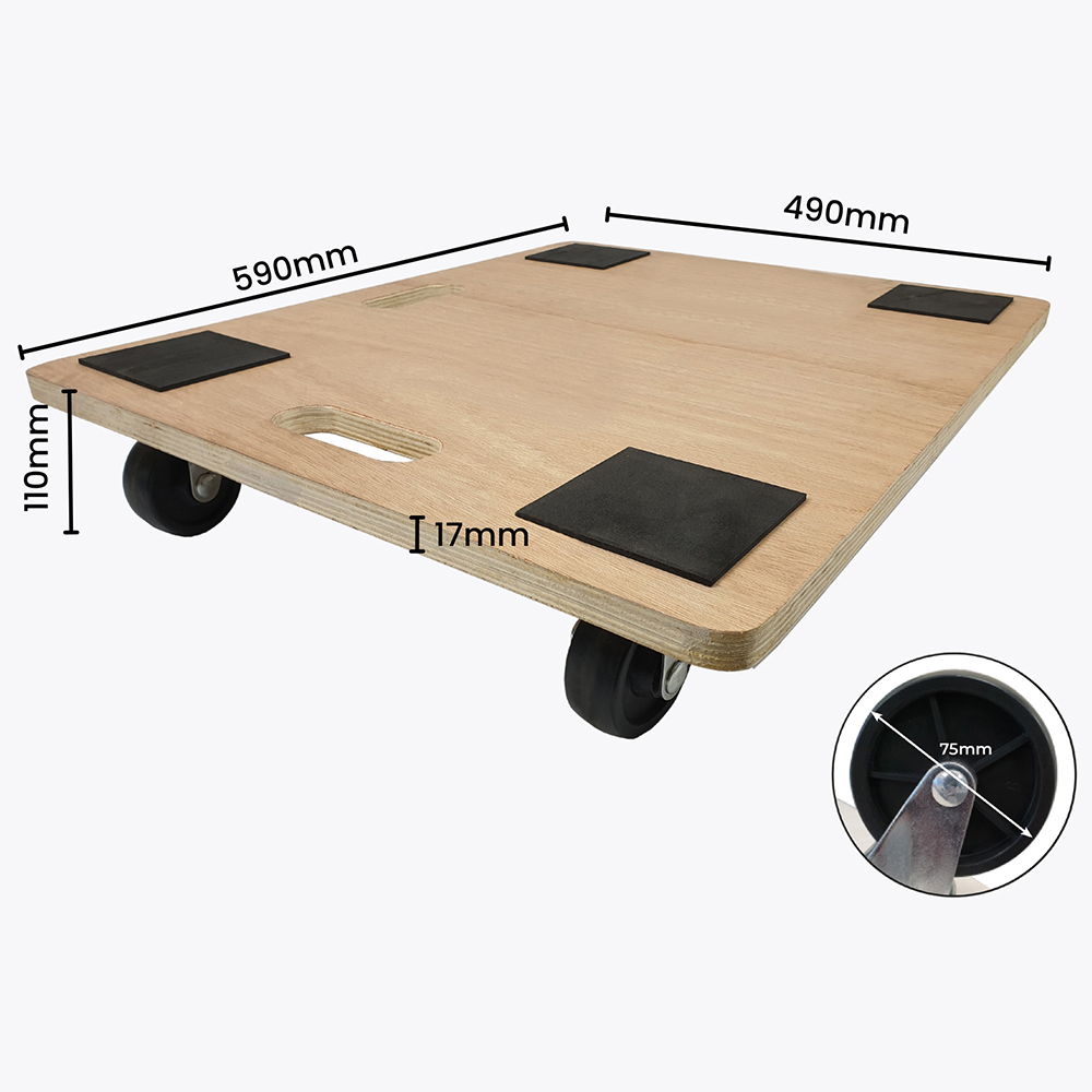 Select Home Rectangular Dolly Cart 59 x 49cm Image 5